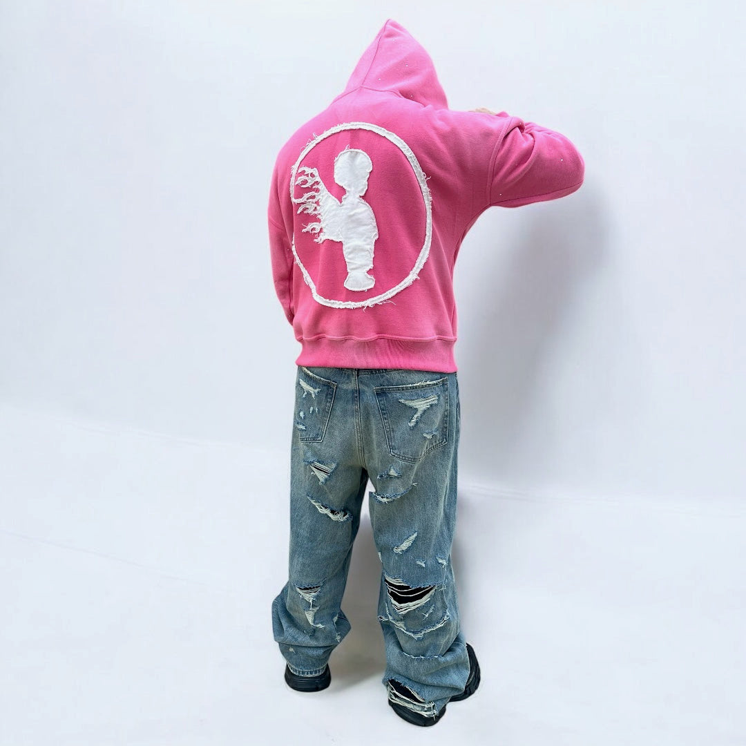 Ashes Of Heaven Pink Zip Up