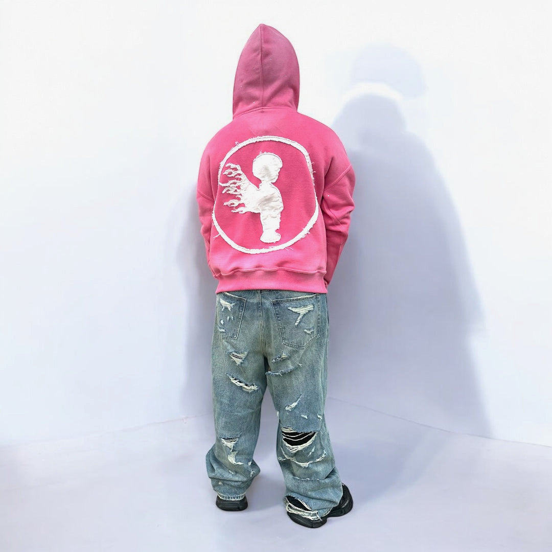 Ashes Of Heaven Pink Zip Up